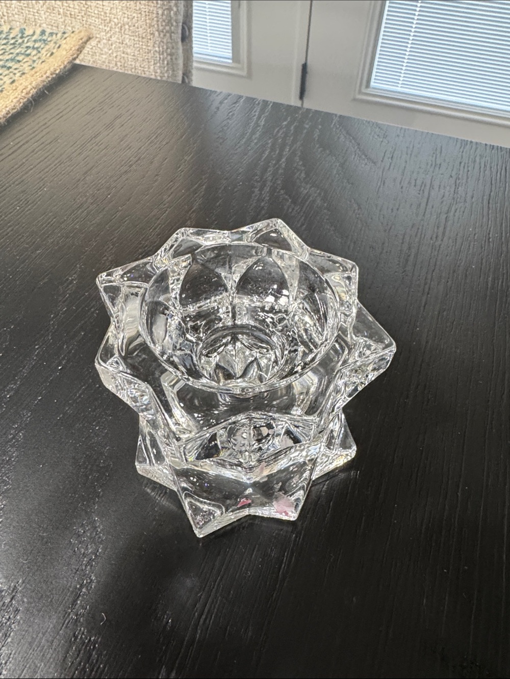 Mikasa Clear Starburst Crystal Tea Light holder